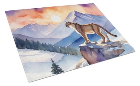 Mountain Majesty Lion Glass Cutting Board Decorative Tempered Glass Kitchen Cutting and Serving Board Large Size Chopping Board